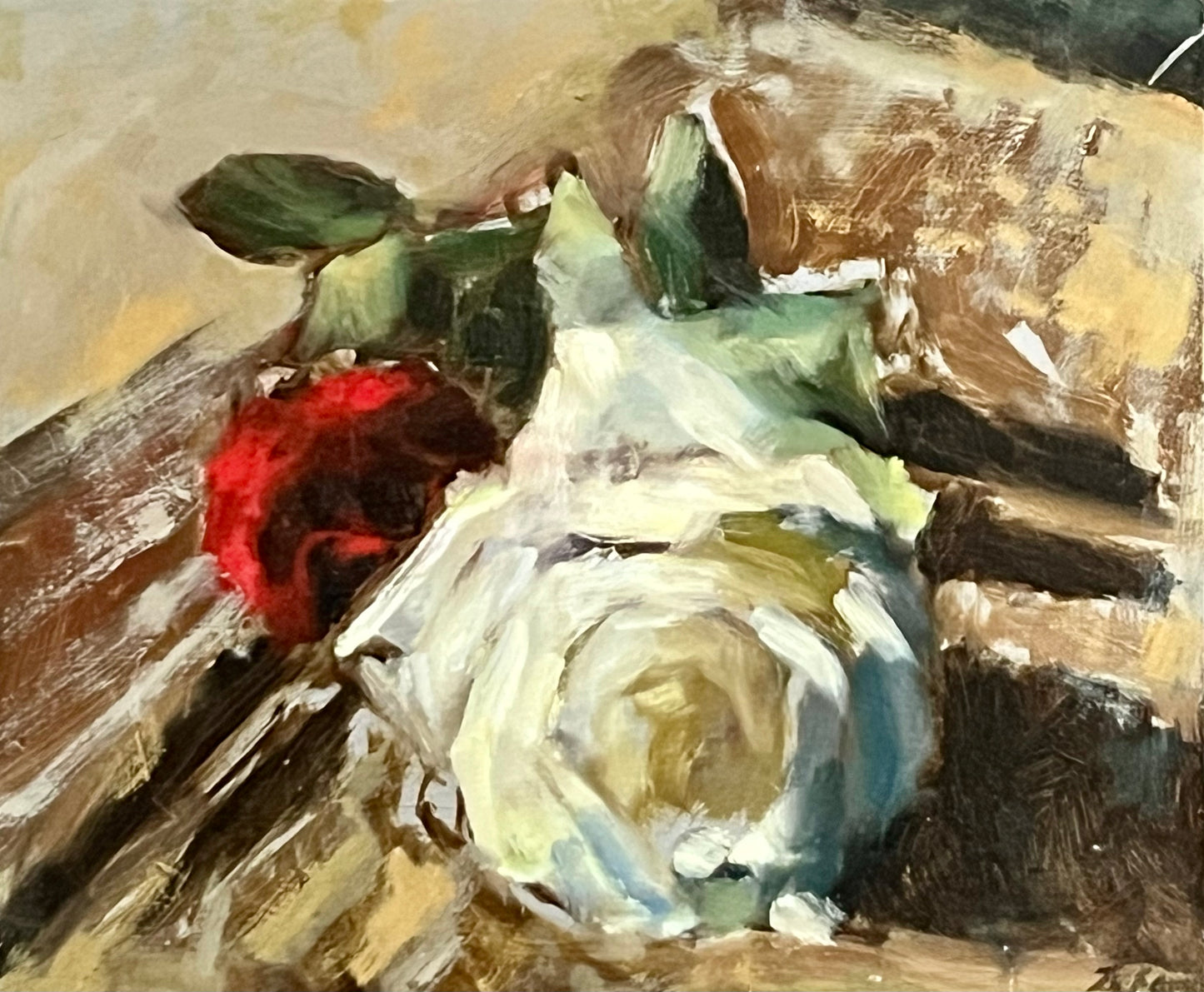 Red and White Roses