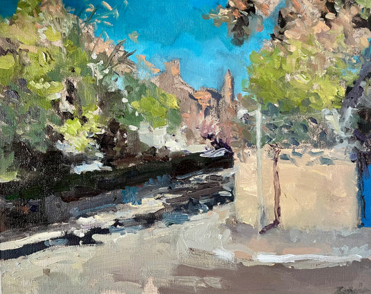 Corner of Church Row, Hampstead in Morning Sun