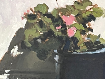 Blue Garden Pot, Strong Sunlight