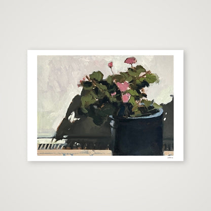 Blue Garden Pot, Strong Sunlight II — 59×42cm, 23×17" Print only