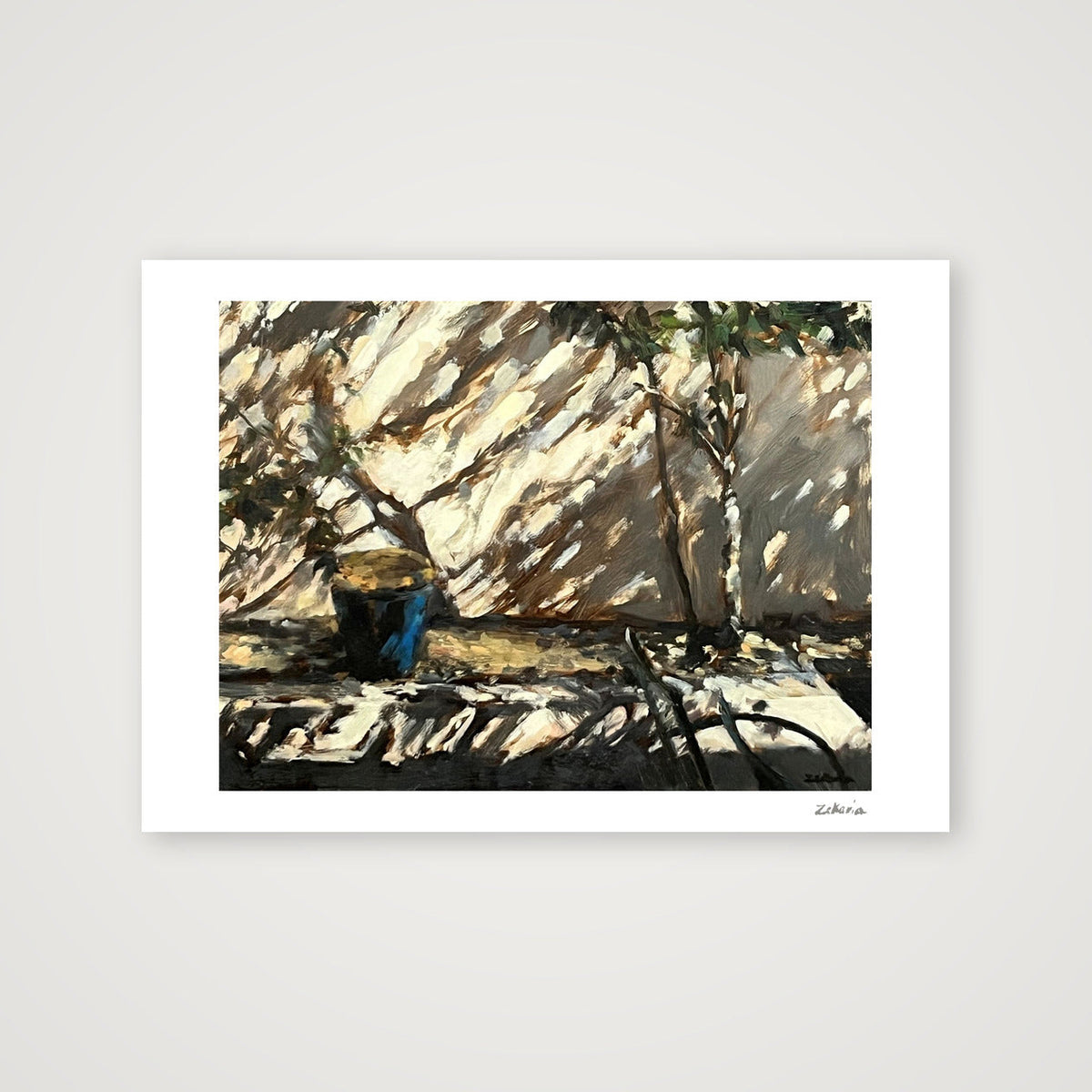 Blue Garden Pot, Fragments of Light — A4 (30×21cm, 12×8") Print only