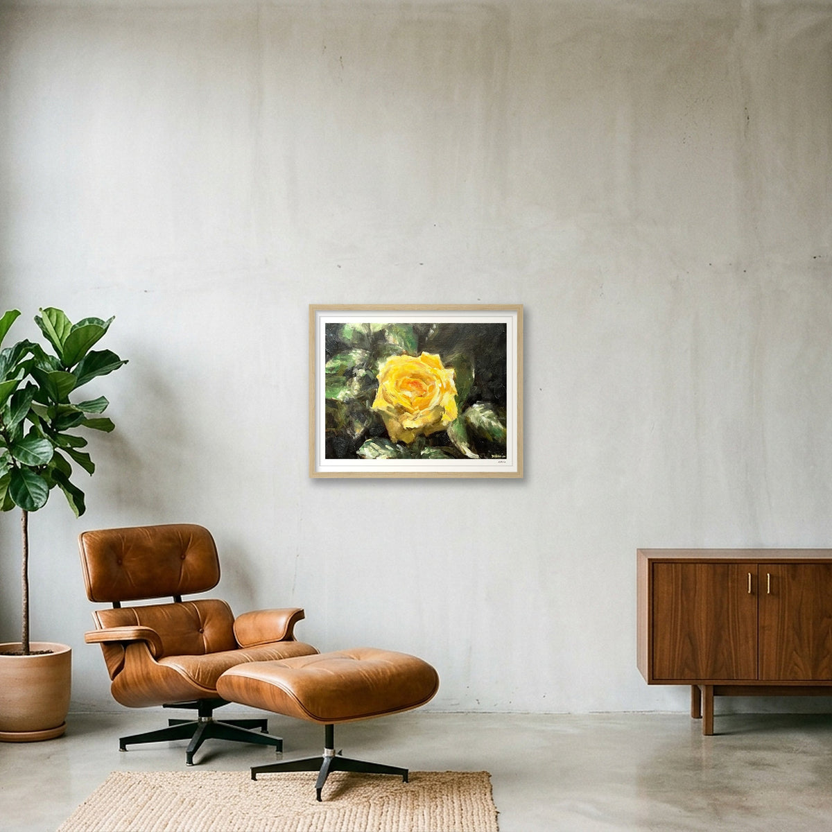 Splendour of the Rose — 50×40cm, 20×16" Oak Frame