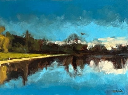 Winter Dusk, Hampstead Heath Ponds