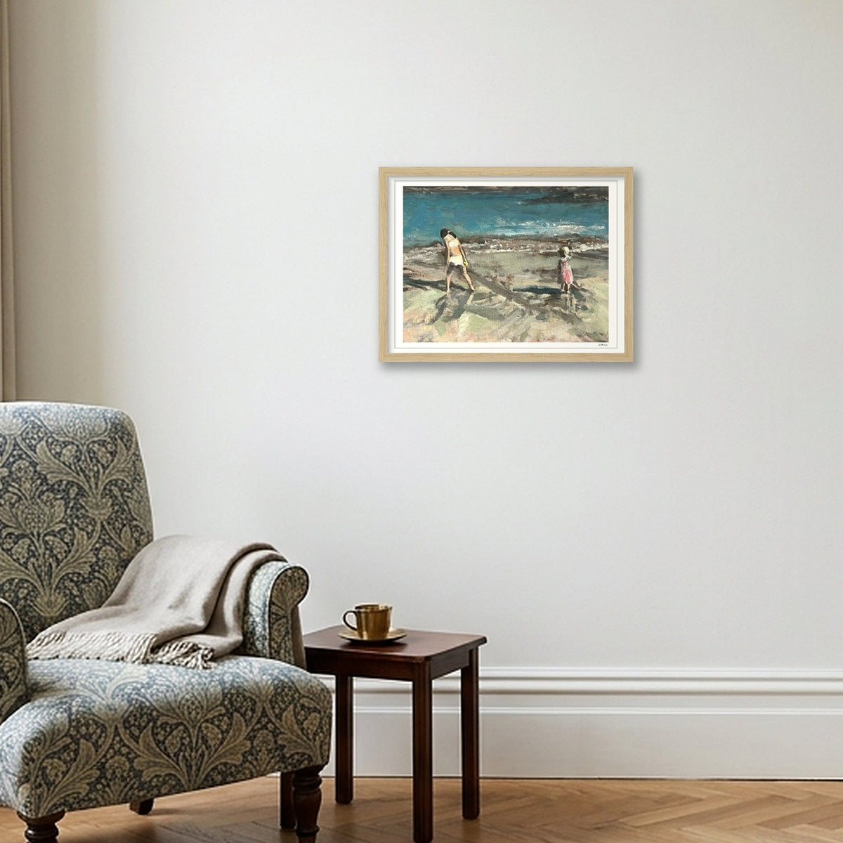 Find Seashells with Me — 40×30cm, 16×12" Oak Frame