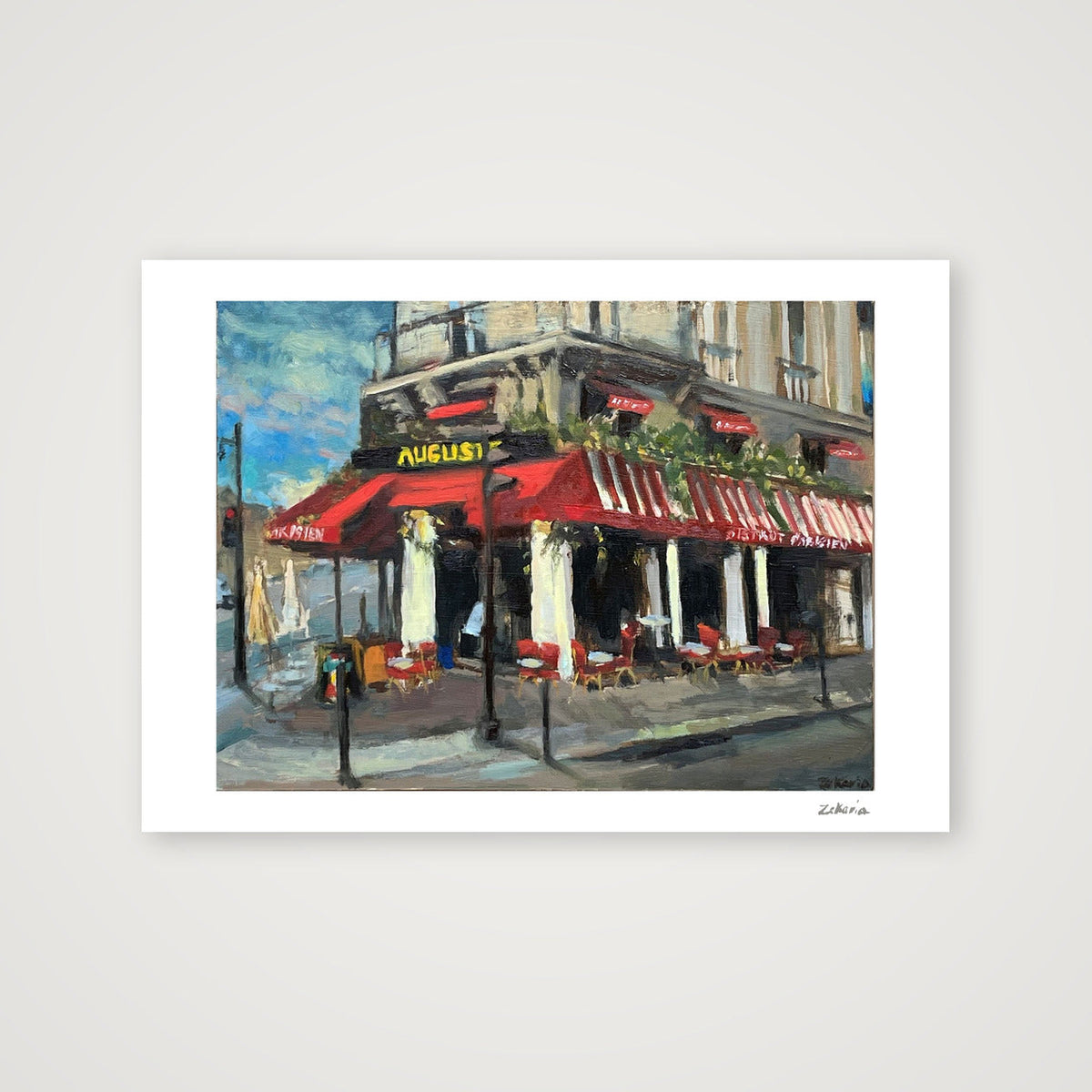 Midday, Rue de Rivoli — A4 (30×21cm, 12×8") Print only