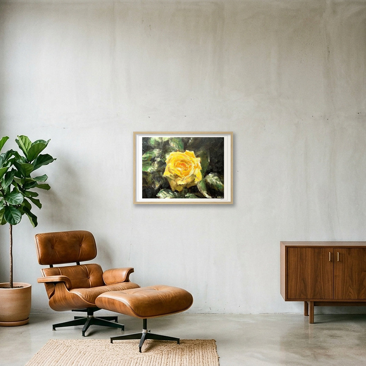 Splendour of the Rose — 59×42cm, 23×17" Oak Frame