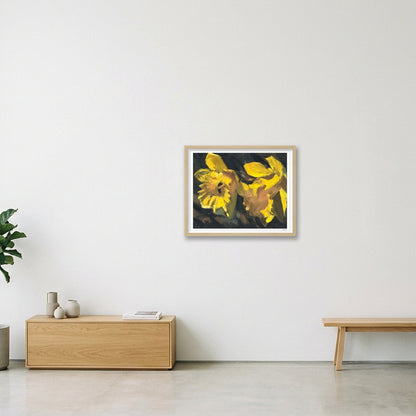 Daffodils in Sunlight — 50×40cm, 20×16" Oak Frame