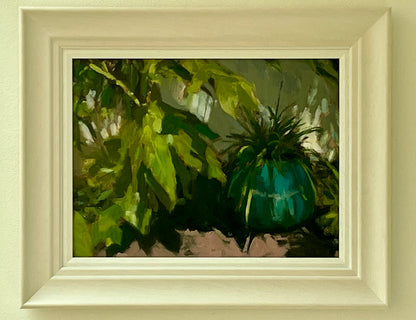 Green Garden Pot, Strong Sunlight