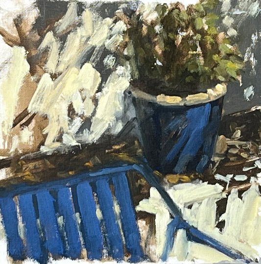 Sunlight on Garden Pot