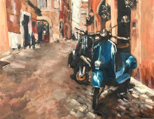 Waiting  Vespas, Rome Afternoon