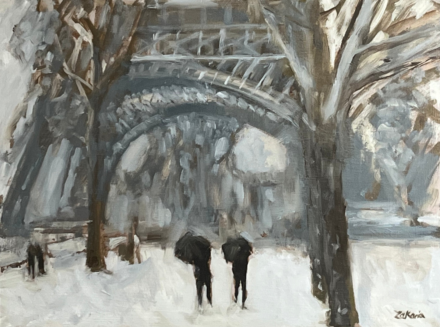 Winter at the Eiffel Tower