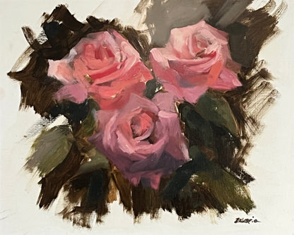 Pink Roses Study