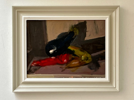 Aubergine, Peppers and Shallot