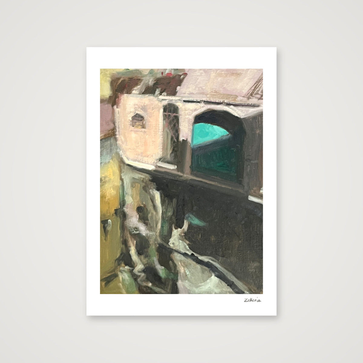 Green Door, Venice Canal — A4 (21×30cm, 8×12") Print only