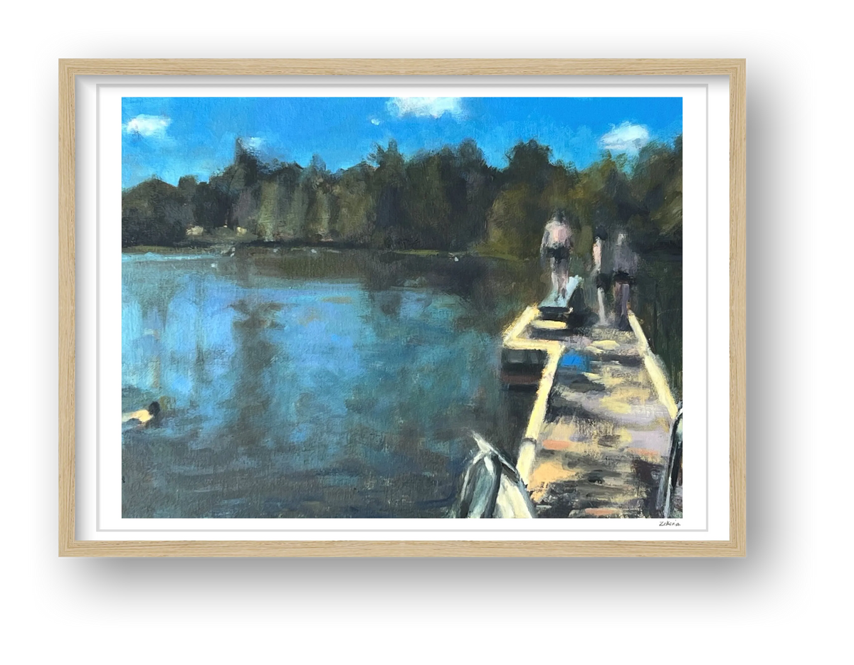 The Swimmers, Hampstead Heath Ponds — framed