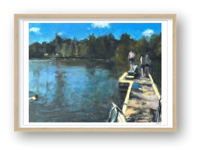The Swimmers, Hampstead Heath Ponds — framed