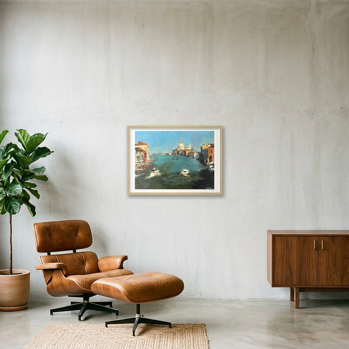 Early Light, Venice — 59×42cm, 23×17" Oak Frame