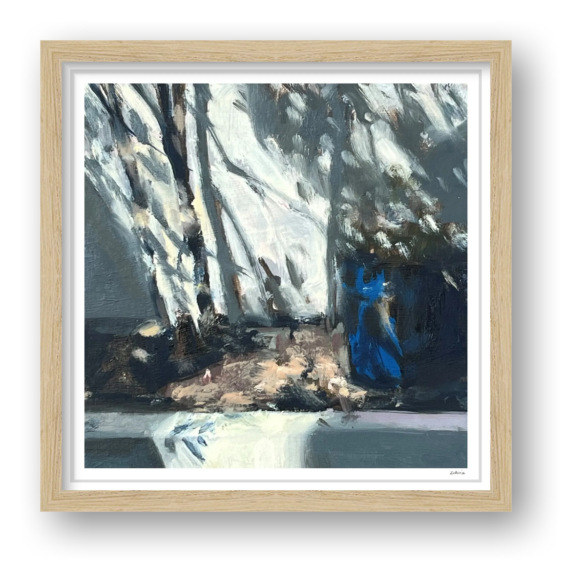 Garden Pot, Sun and Shadow — framed