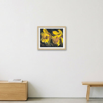 Daffodils in Sunlight — 35×28cm, 14×11" Oak Frame
