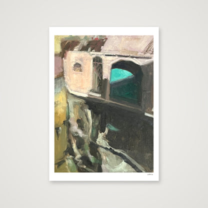 Green Door, Venice Canal — 42×59cm, 17×23" Print only