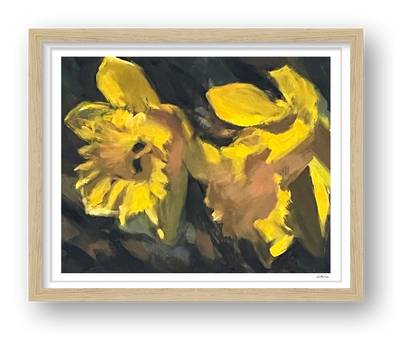 Daffodils in Sunlight — framed