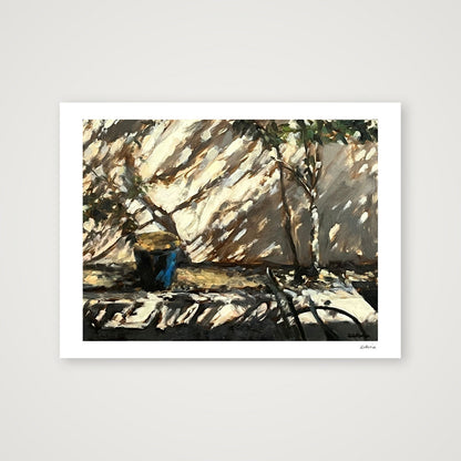 Blue Garden Pot, Fragments of Light — 40×30cm, 16×12" Print only